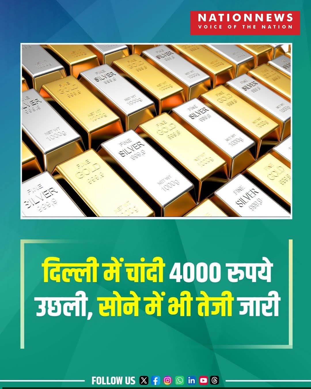 Gold Silver Prices Today: सोने-चांदी की कीमतों में तूफानी तेजी, 7 सत्र में Gold ₹12,400 महंगा