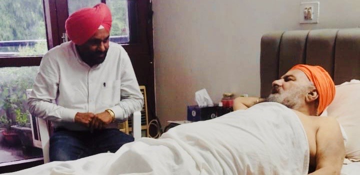 BJP SC Morcha Punjab Vice President Paramjit Kainth met fearless BJP leader and Vice President of National Farmers Procurement, Processing & Retail Cooperative Societies Limited Harjit Singh Grewal and enquired about his health and well-being